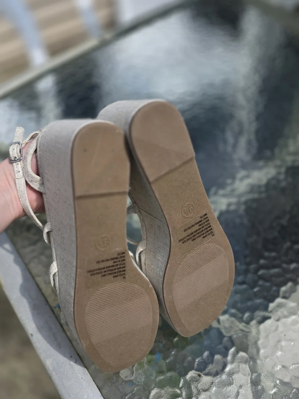 NWOT Wedge Sandals Size 9.5